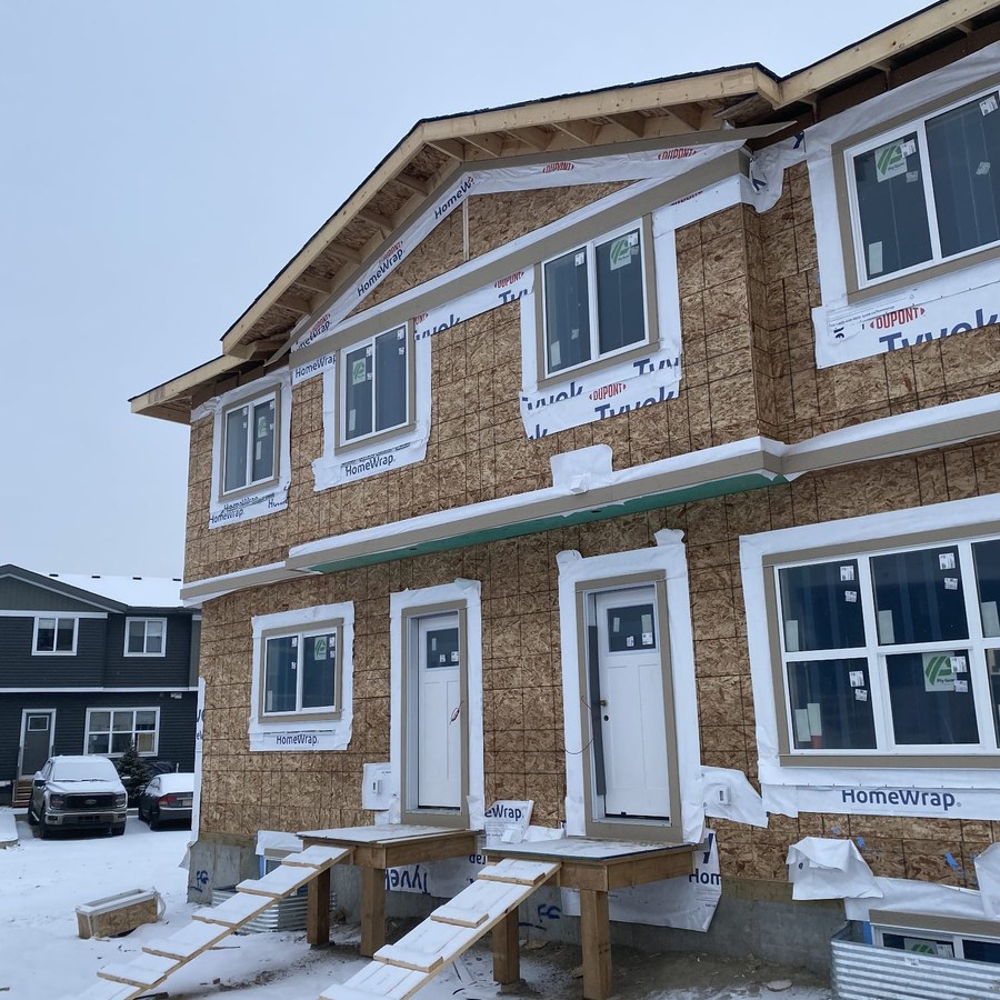 Duplex winter framing and closeout
